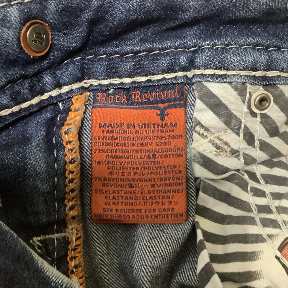 Rock Revival Kerry Skinny Jeans Sz 25 - Picture 8 of 9